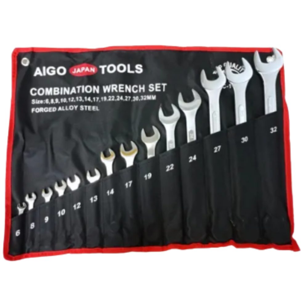 Aigo 14pc. Combination Wrench Set 6-32mm LBC-14PCS Made in Japan