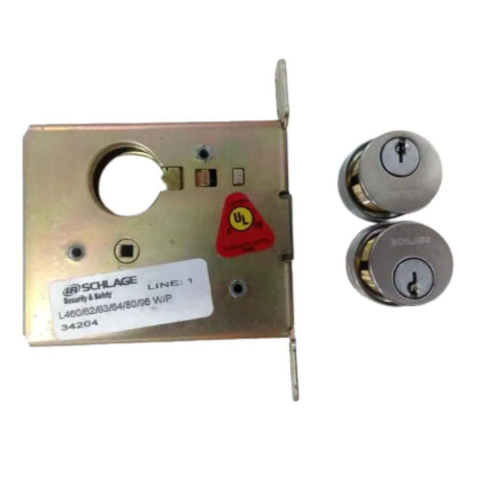 Schlage Heavy Duty Double Cylinder Mortise Lock – Satin Stainless Steel L462P 630