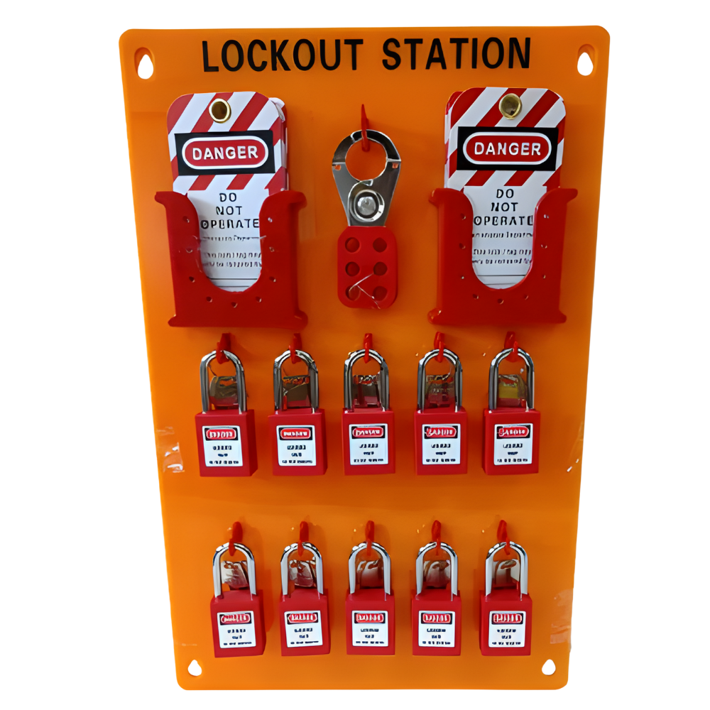 32pc. Heavy Duty Security Safety Lockout Tagout Station