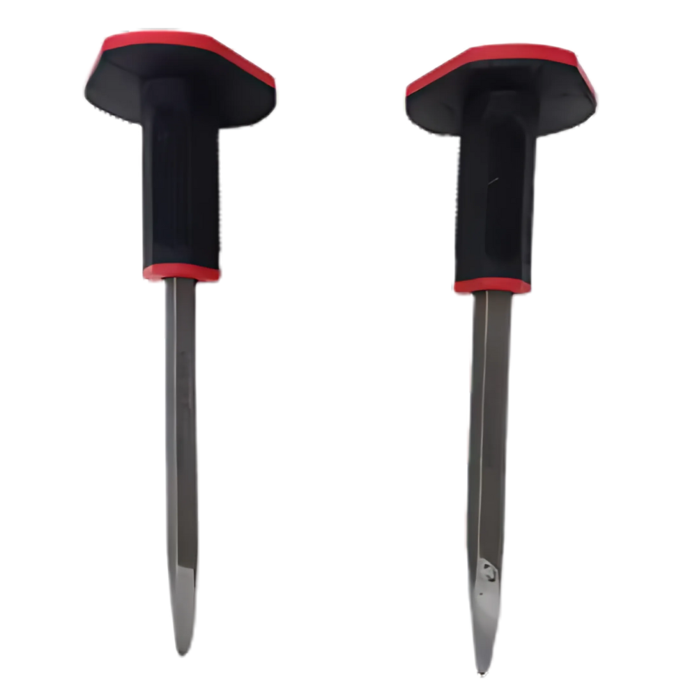 Drexel Pointed Cold Chisel with Rubber Hand Guard 16mm and 19mm x 300mm