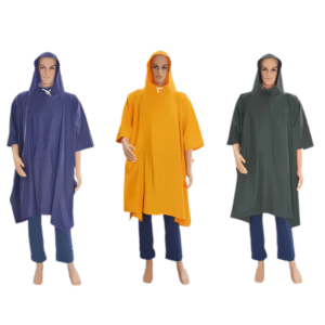 Hercules Heavy Gauge Poncho #1000 Color: Olive, Yellow Gold & Navy Blue