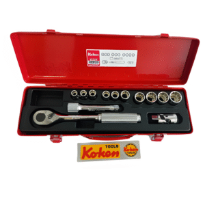 Koken 13pc. 1/2 Dr. Socket Set 10 - 24mm 12pts. Made in Japan Model: 4222-M 12P