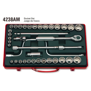 Koken 38pc. 1/2 Dr. Socket Set 10 to 32mm and 3/8 to 1-1/4" 12 points Made in Japan