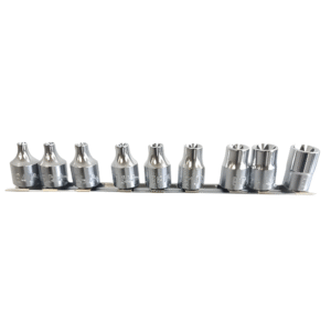 Koken 9pcs. 3/8 Dr. Lobular Socket on Rails E4 - E16