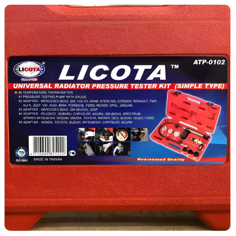 Licota Universal Radiator Pressure Tester Set Model: ATP-0102 Made in Taiwan - Image 5