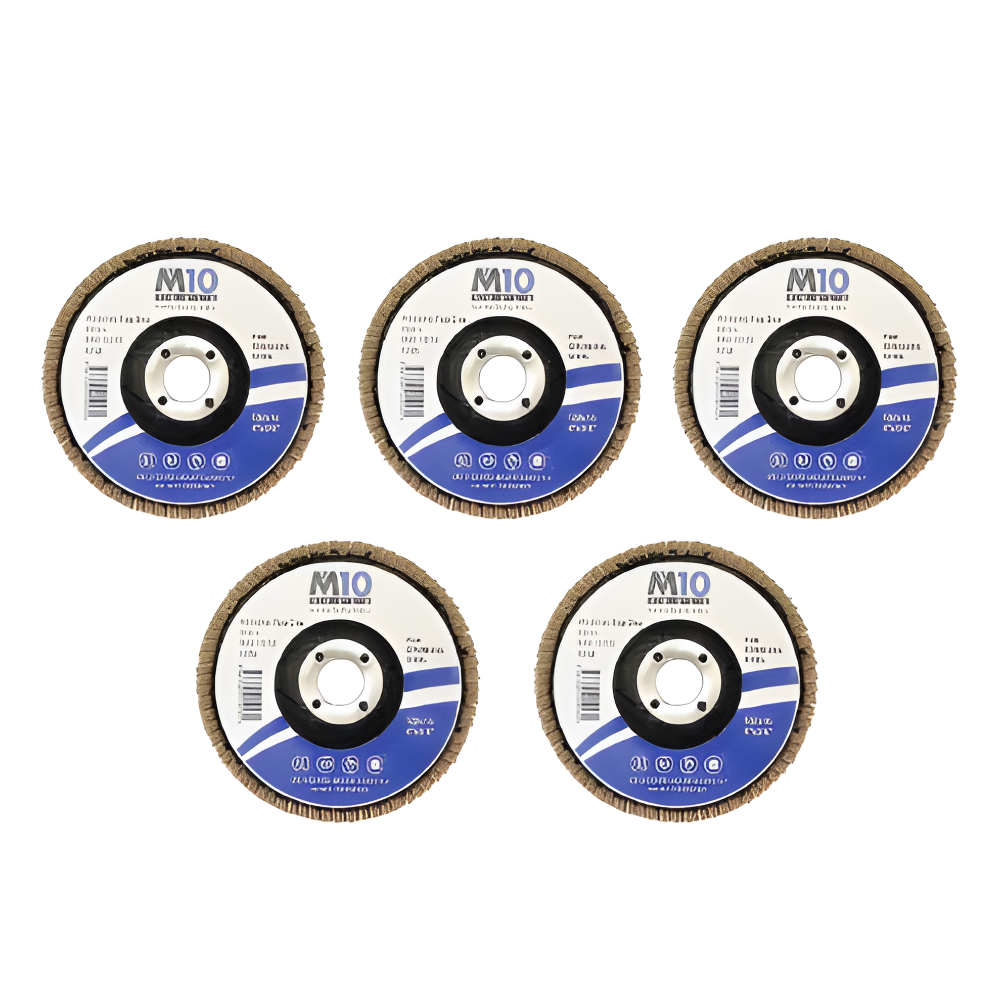 M10 Abrasive Flap Disc Wheel 4" for Stainless Steel (5 pcs.) Grit: 60, 80, 100 & 120