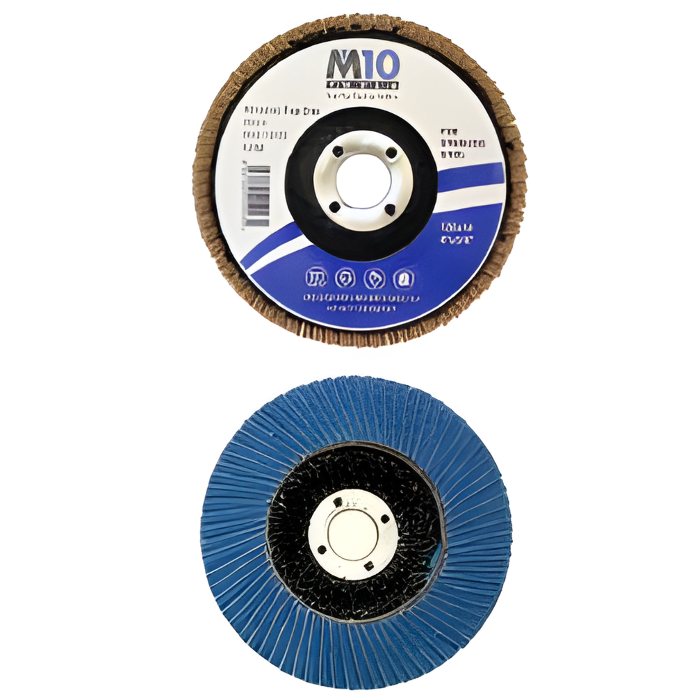 M10 Abrasive Flap Disc Wheel 4" for Stainless Steel Grit: 60, 80, 100 & 120