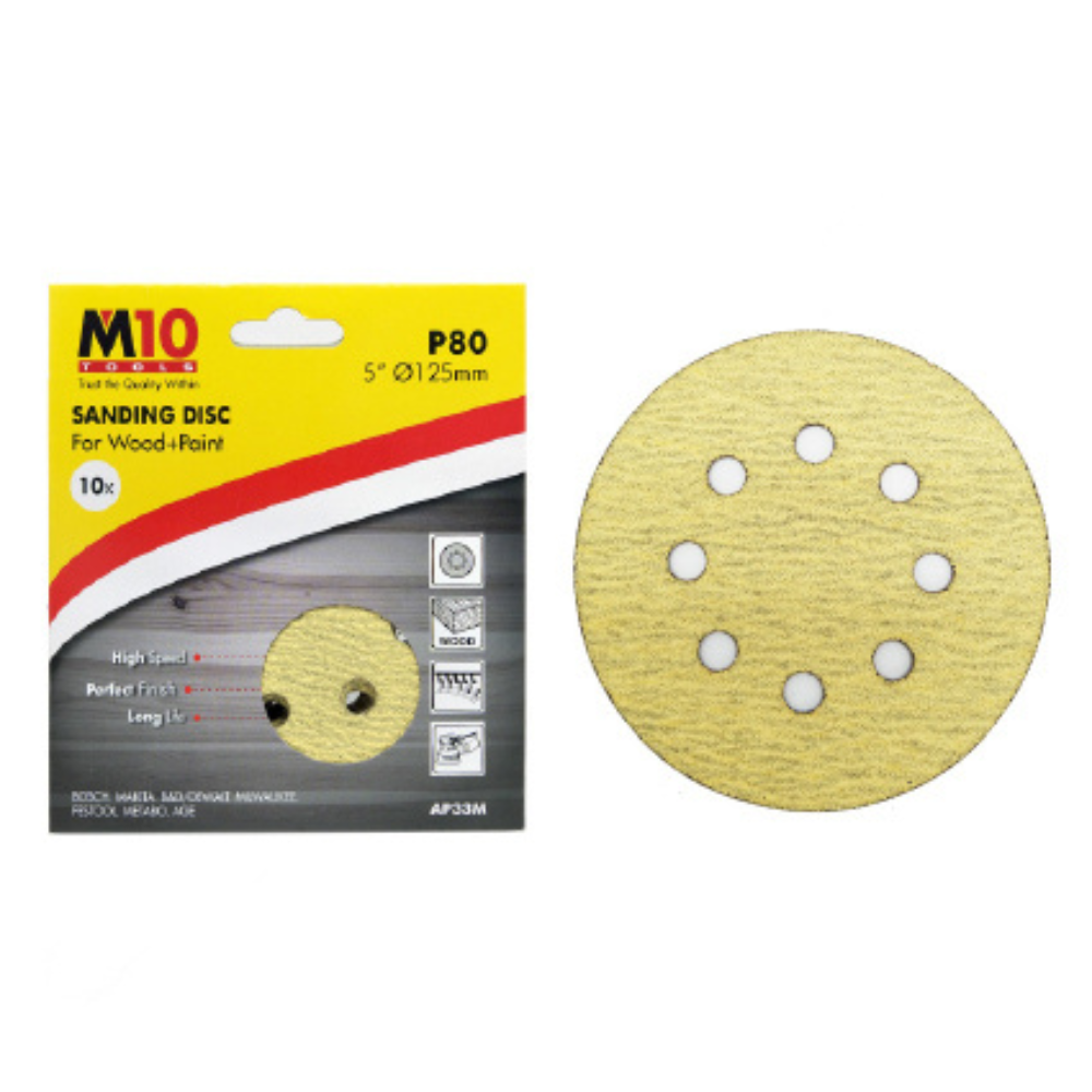 M10 Velcro Sanding Disc Yellow