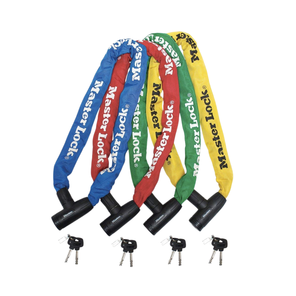 Master Lock Bicycle Chain with Integrated Keyed Lock (Assorted Colors) 8391D-PRO-COL