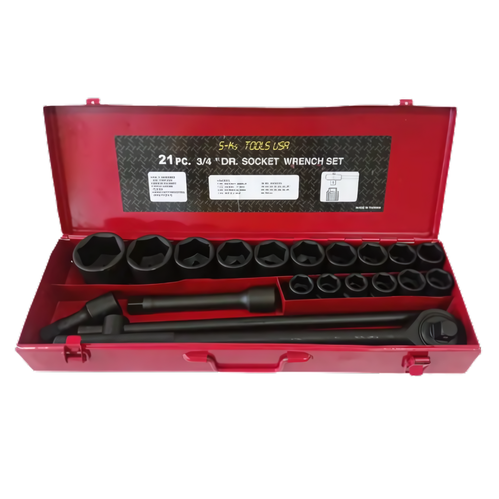SK-S 21pc. 3/4" Dr. 6pts. Impact Socket Wrench Set 19-50mm Model: 34-2100B-6 Made in Taiwan
