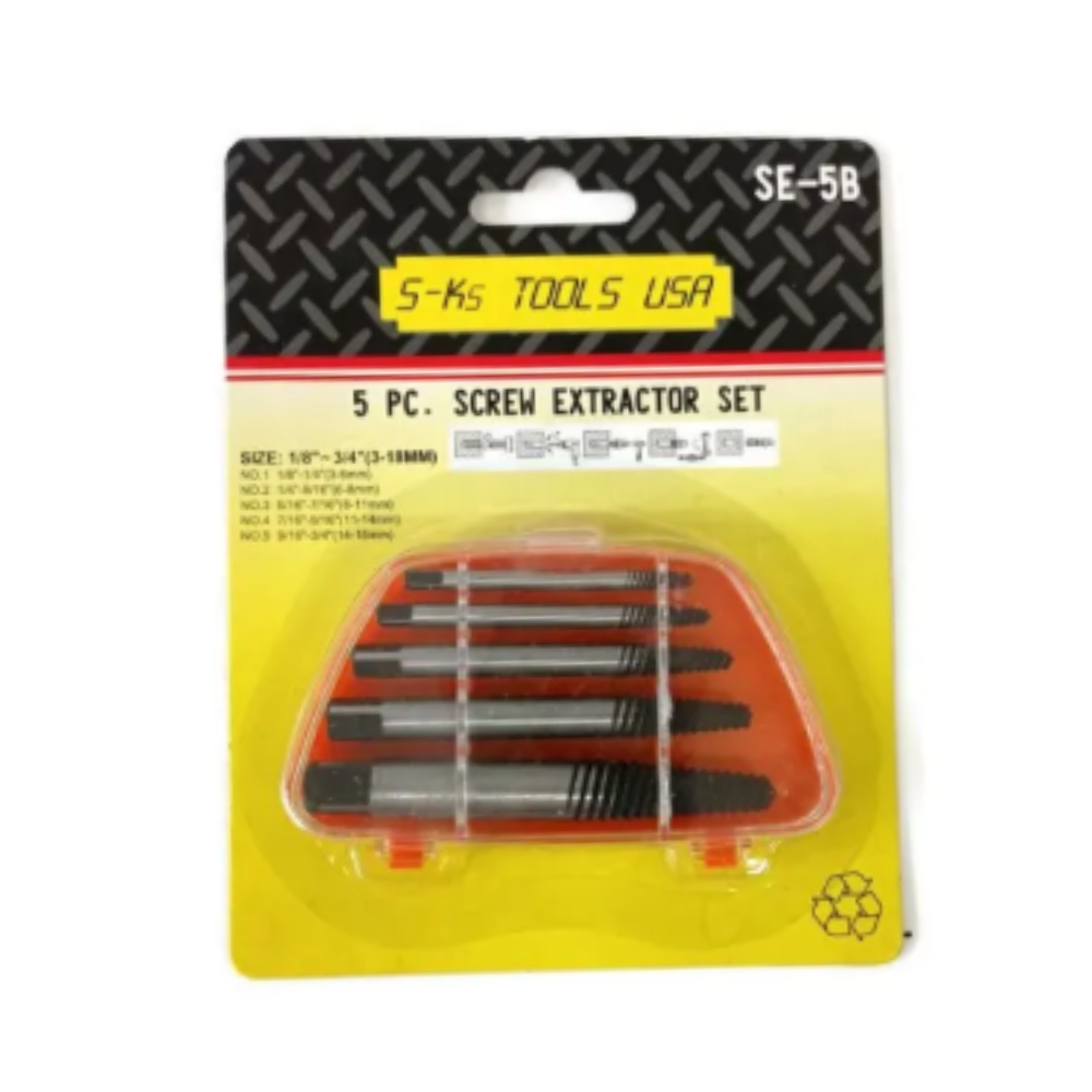 5 pc. S-KS Screw Extractor Set Size No. 1 to 5