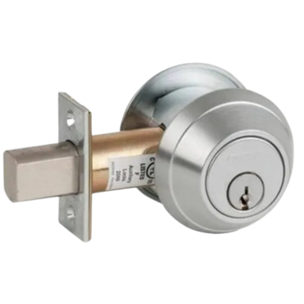 Schlage Grade 1 Super Heavy Duty Commercial Double Cylinder Deadbolt – Satin Chrome Model: B662P EV 626 Made in Mexico