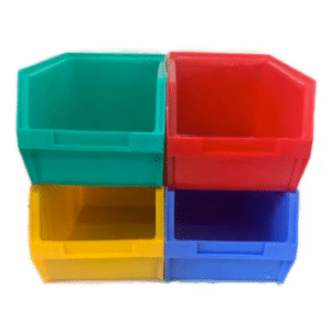 2 pcs. Heavy Duty Stackable Plastic Bin Box Size: Small 235x145x125mm - Assorted Colors