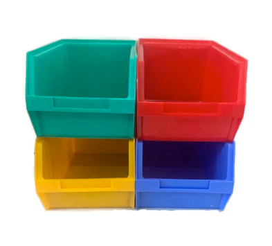 2 pcs. Heavy Duty Stackable Plastic Bin Box Size: Small 235x145x125mm - Assorted Colors