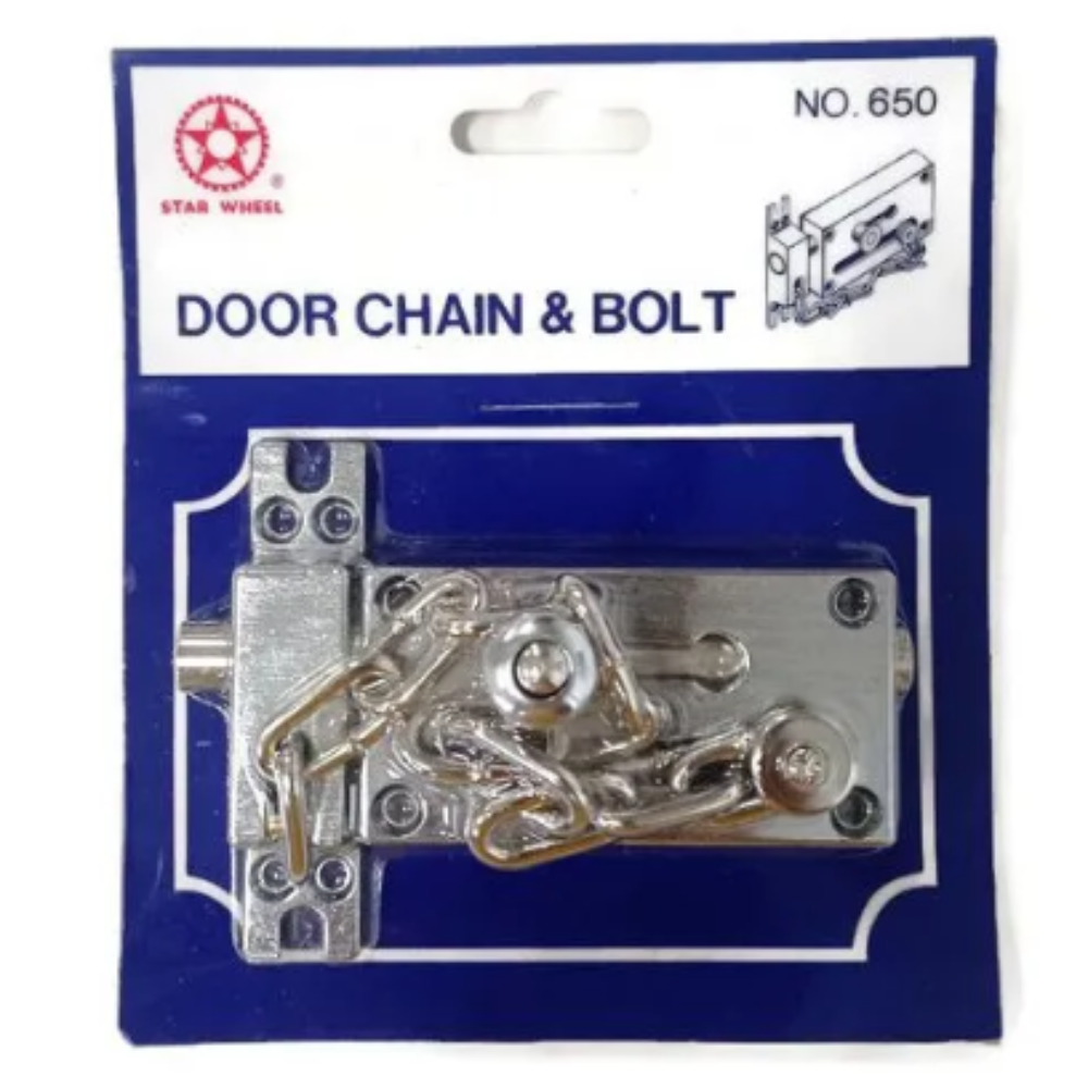 Star Wheel Door Chain & Lock Chrome Model: No. 650