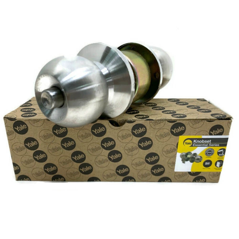 Yale Essential Privacy Function Door Knob for Bathroom (No Keys) CA4142 US32D