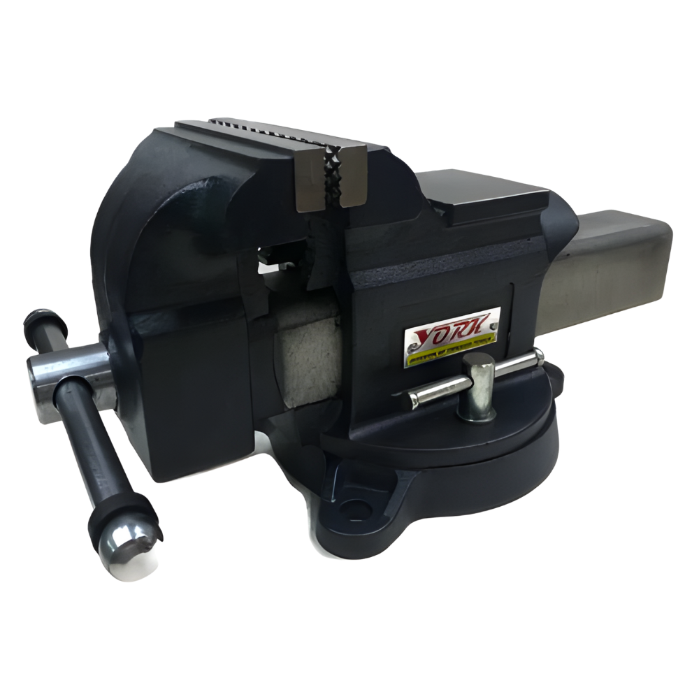 York Heavy Duty Channel Steel Swivel Bench Vise w/ Anvil 4 inches