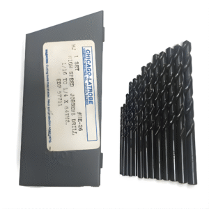 Chicago Latrobe 13 pc. HSS Drill Bit Set 1/16" to 1/4" Made in U.S.A.