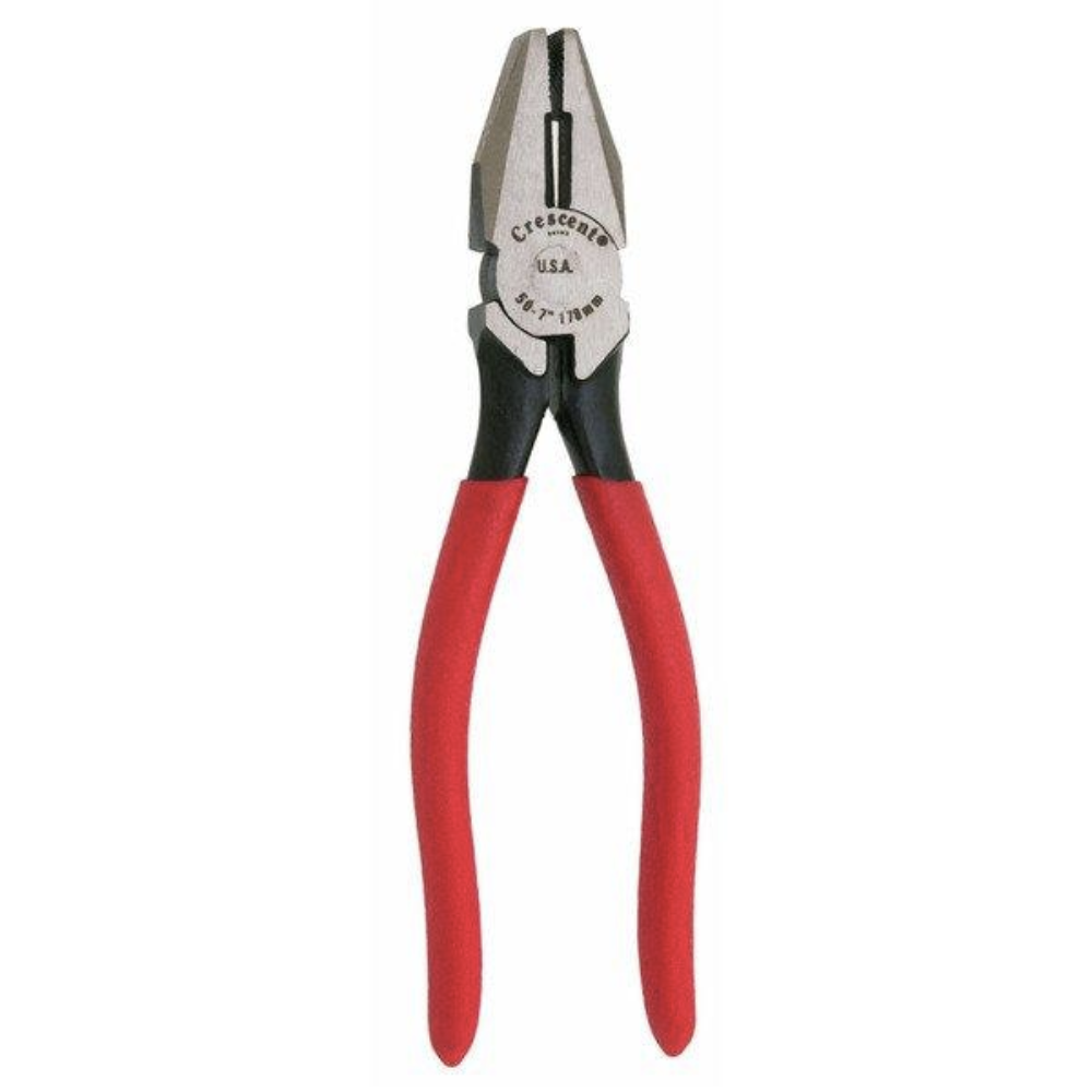 Crescent Heavy Duty Cushion Grip Side Cutting Lineman's Pliers 7" 50-7CV