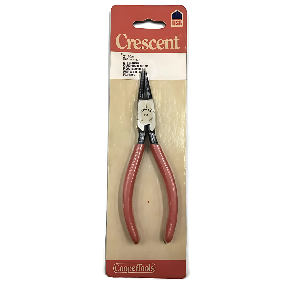Crescent Heavy Duty Cushion Grip Round Nose Wire Loop Pliers 6" 21-6CV