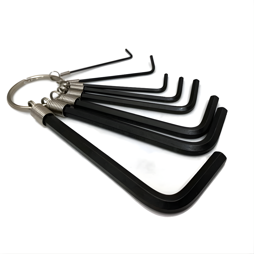 8 pc. Eight Hex Allen Key Wrench Set with Ring 1/16 to 1/4" 004-4 Made in Japan