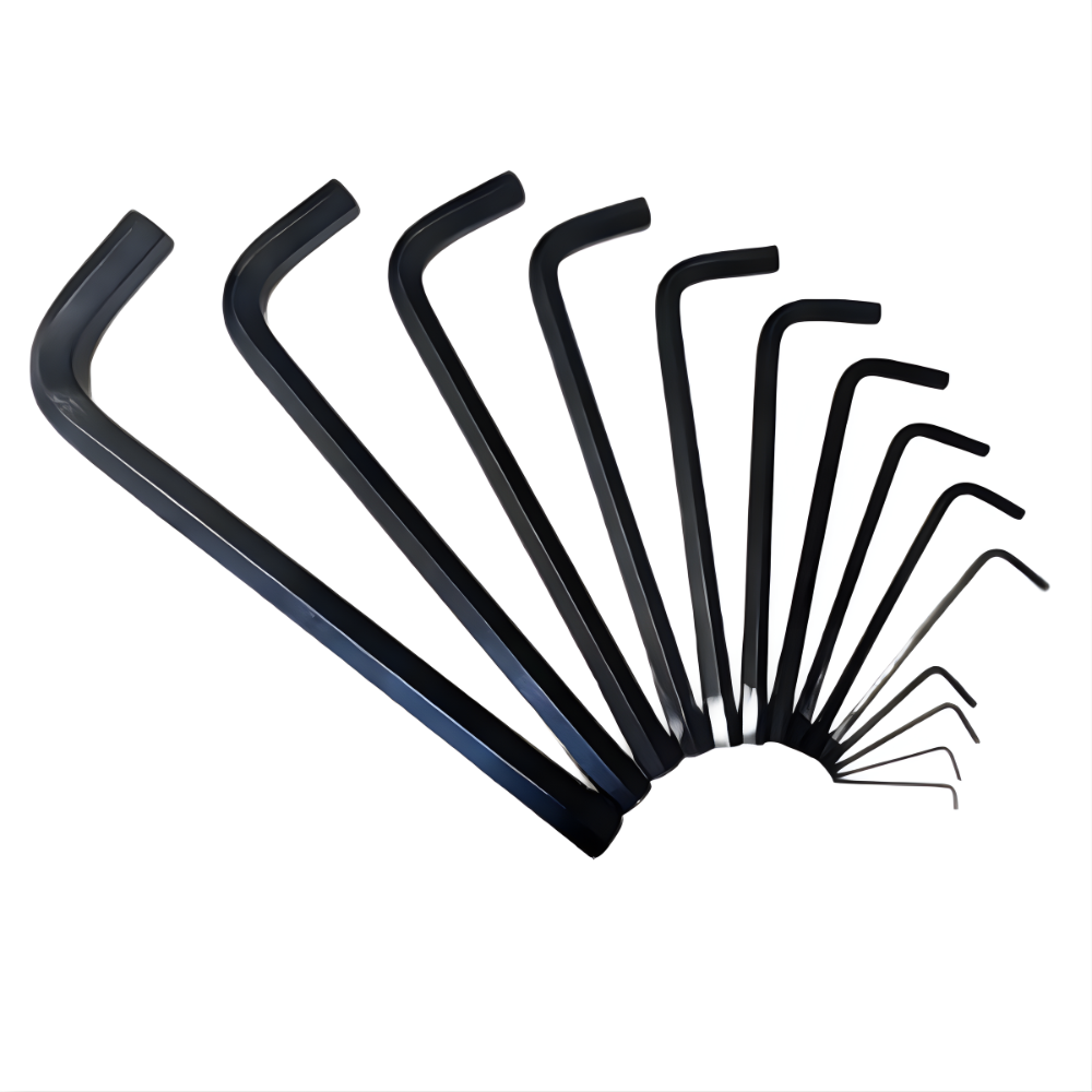 Eight Long Arm Black Hexagon Allen Wrench Inches Model: 008 Made in Japan
