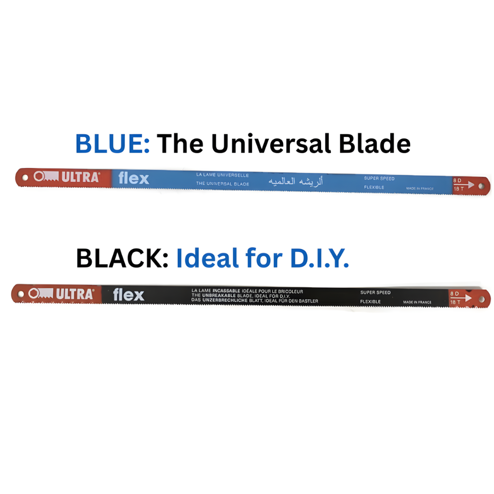 Ultra Flex Hacksaw Blade 12" x 18T (Black & Blue)Made in France