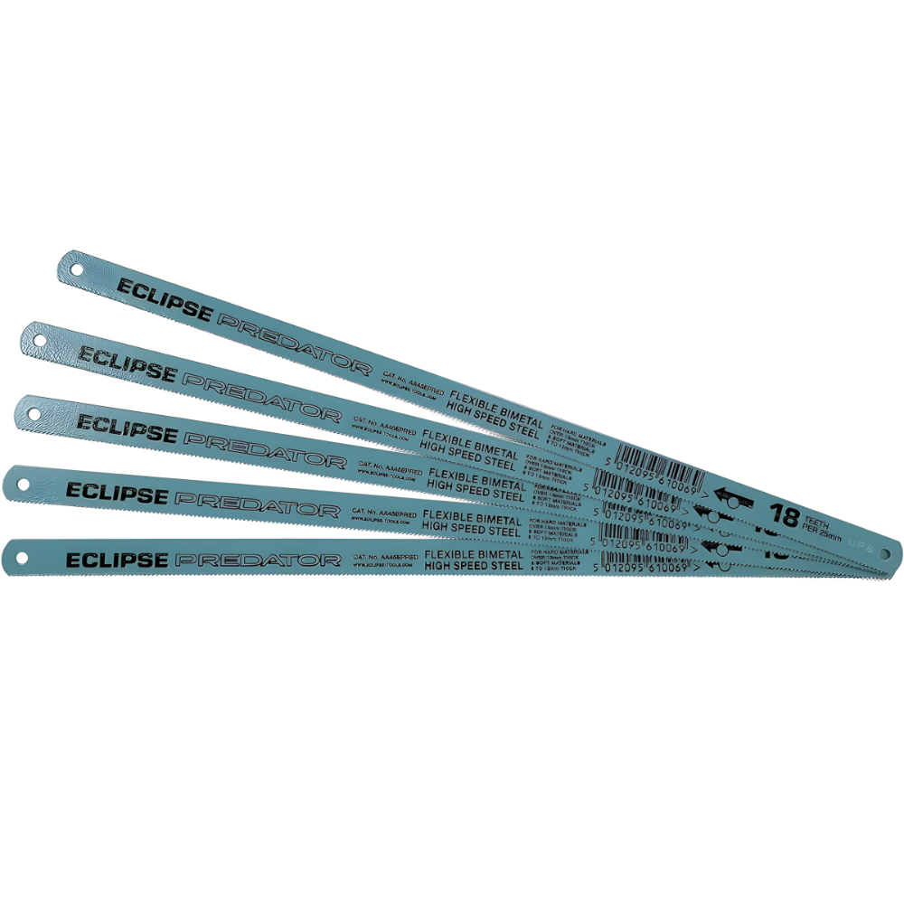 Eclipse Predator Flexible Bi-Metal Hacksaw Blade 12" 18T or 24T - Image 2