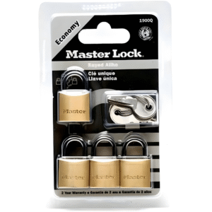 4 pc. Master Lock Keyed Alike Solid Brass Padlock 19mm 1900Q