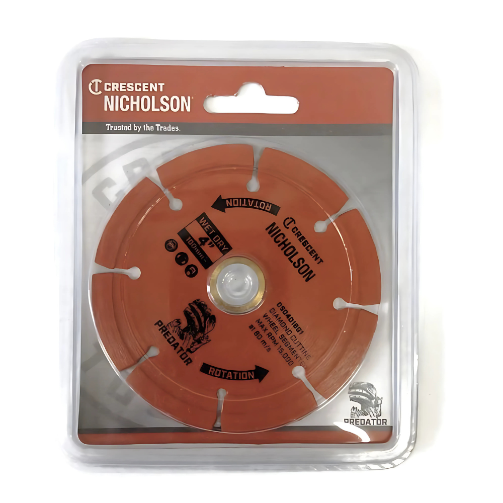 Crescent Nicholson Diamond Cutting Wheel Segmented 4" DS040116G1