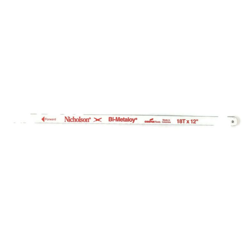 Nicholson Bi-Metaloy Hacksaw Blade 12" x 18T & 12" x 24T Made in Colombia - Image 2