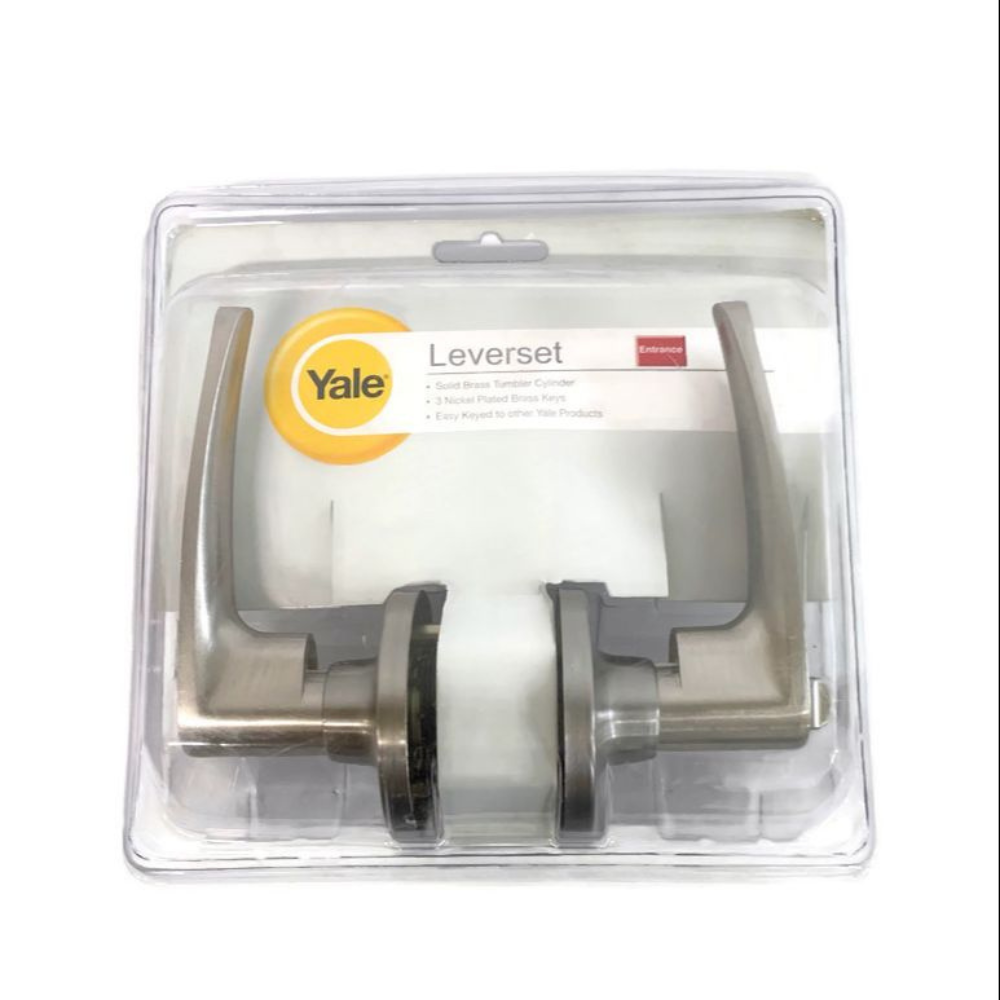 Yale Tubular Entrance Door Knob Lever Set (Chrome VL5347 US15 Antique Brass VL5347 US5  or Gold VL5347 US3)