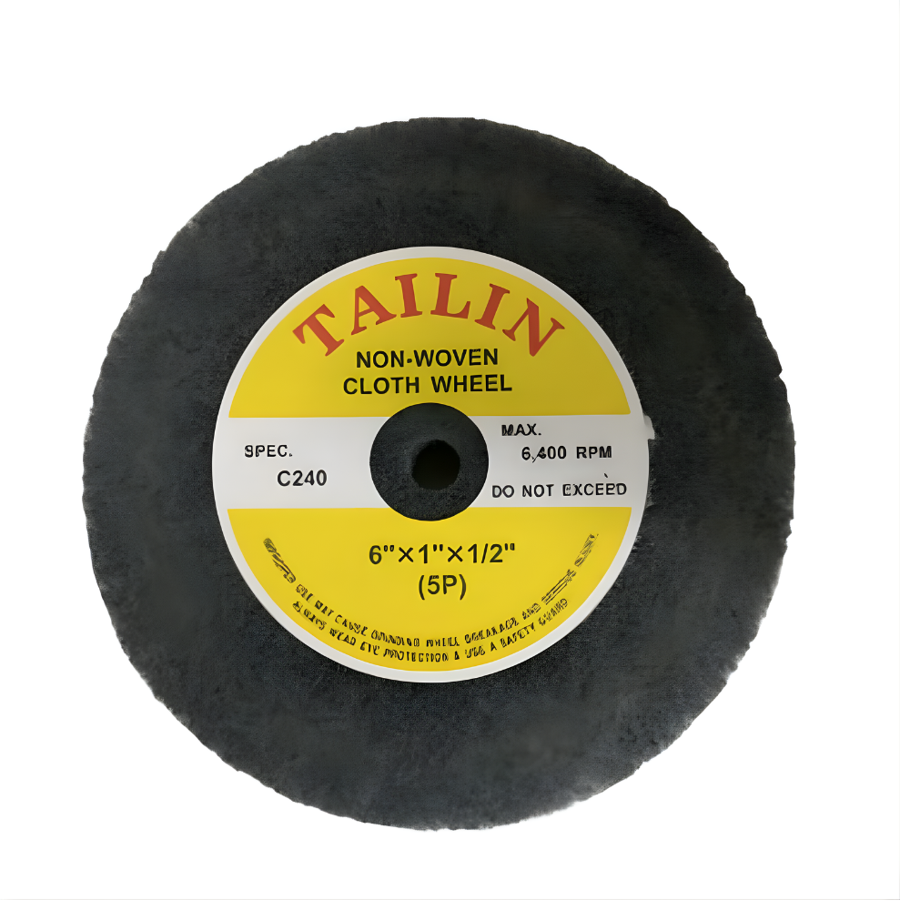 Tailin Non-Woven Cloth Wheel 6"x1"x1/2" Grit C240 5P
