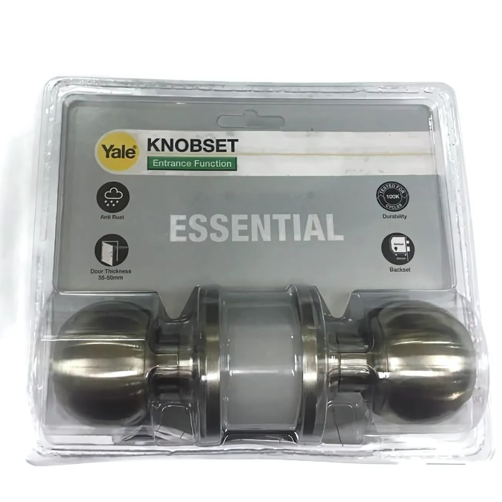 Yale Essential Satin Stainless Steel Door Knob VCA4147 US32D