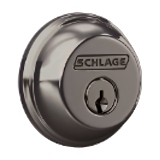 Schlage Single Cylinder Deadbolt Model BC160P Polished Chrome625 Satin Chrome626 Antique Brass609 Made in Mexico 3