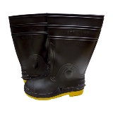 Super Tuff Mens Steel Toe Safety Rubber Boots in Black High Cut 1