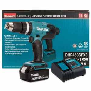 Makita 13mm (1/2″) 38 N·m (340 in.lbs.) Cordless Hammer Driver Drill 18V LXT® Li-Ion [Kit]