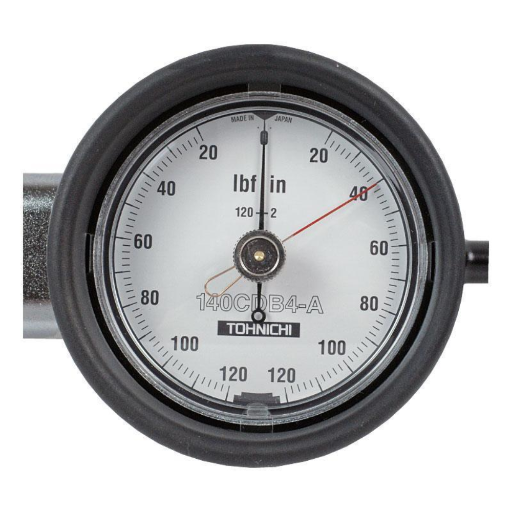 Tohnichi Interchangeable Head Type Dial Indicating Torque Wrench 8D Head Size Model:140CDB4-A-S Made in Japan
