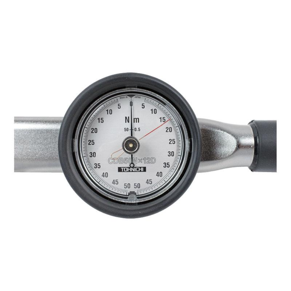Tohnichi Interchangeable Head Type Dial Indicating Torque 12D Head Size Model: CDB50NX12D-S Made in Japan