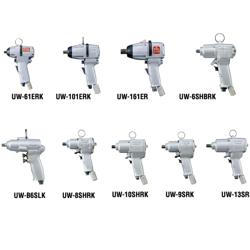 Uryu UW Series Pistol Type Pneumatic Impact Wrench Made in Japan