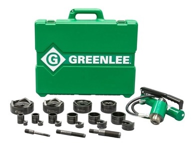 Greenlee 11-Ton Hydraulic Knockout Kit with Hand Pump and Slug-Buster® 1/2" - 4" 7310SB Made in USA