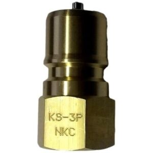 NKC KS Series Double Shut-Off Quick Connect Female Thread Brass Coupler Plug Made in Japan