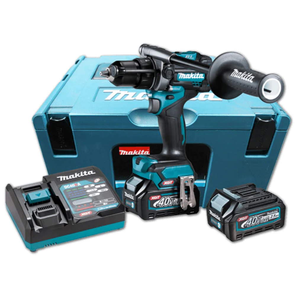 Makita HP001GD201 Cordless Hammer Driver Drill 13 mm (1/2″) 125 N·m (1,100 in.lbs.) 40Vmax XGT™ Li-ion (Kit Set)