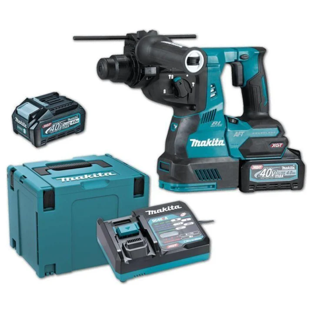Makita HR003GM201 Cordless Brushless Combination Hammer 28mm (1-1/8″) 2.8 J 40Vmax XGT™ Li-ion (3-Modes Action)
