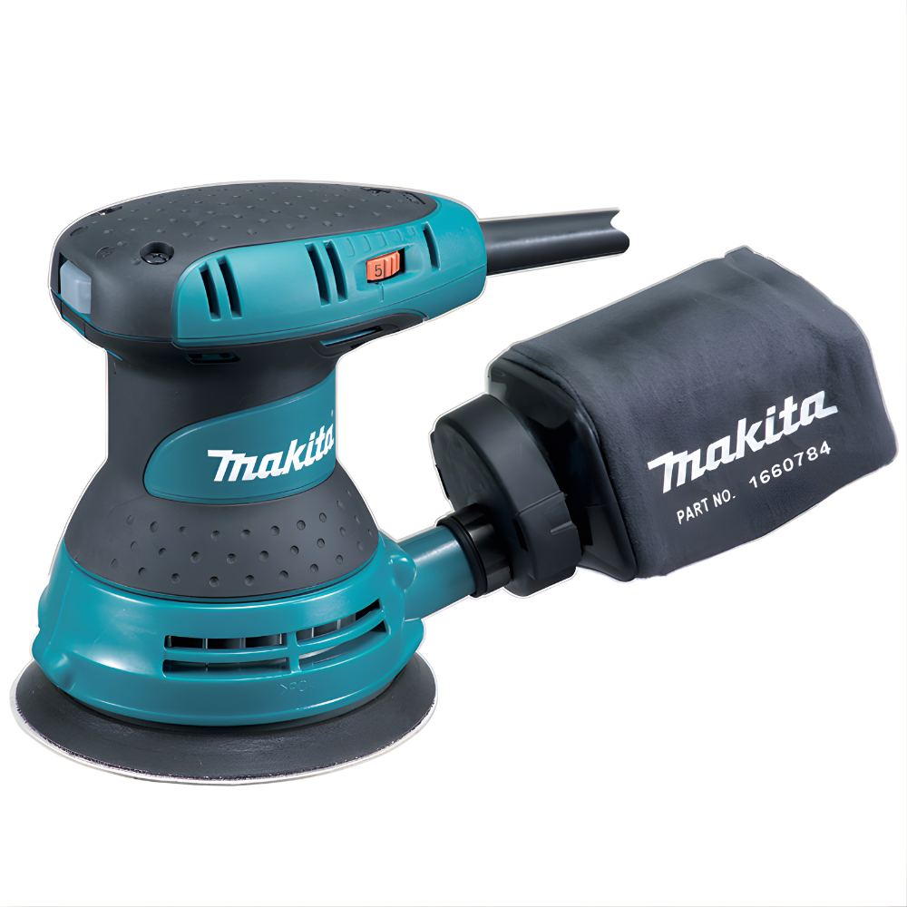 Makita BO5031 Variable Speed Random Orbit Sander 125mm (5") with Built-In Dust Extraction System 300W
