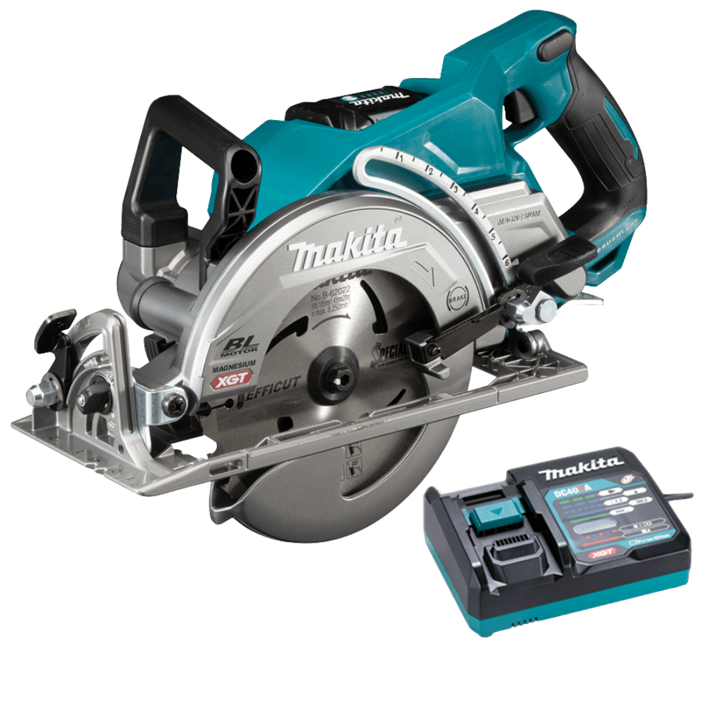 Makita 7-1/4" (185mm) Cordless Rear Handle Circular Saw 40Vmax XGT™ Li-ion [Kit] RS001GM101
