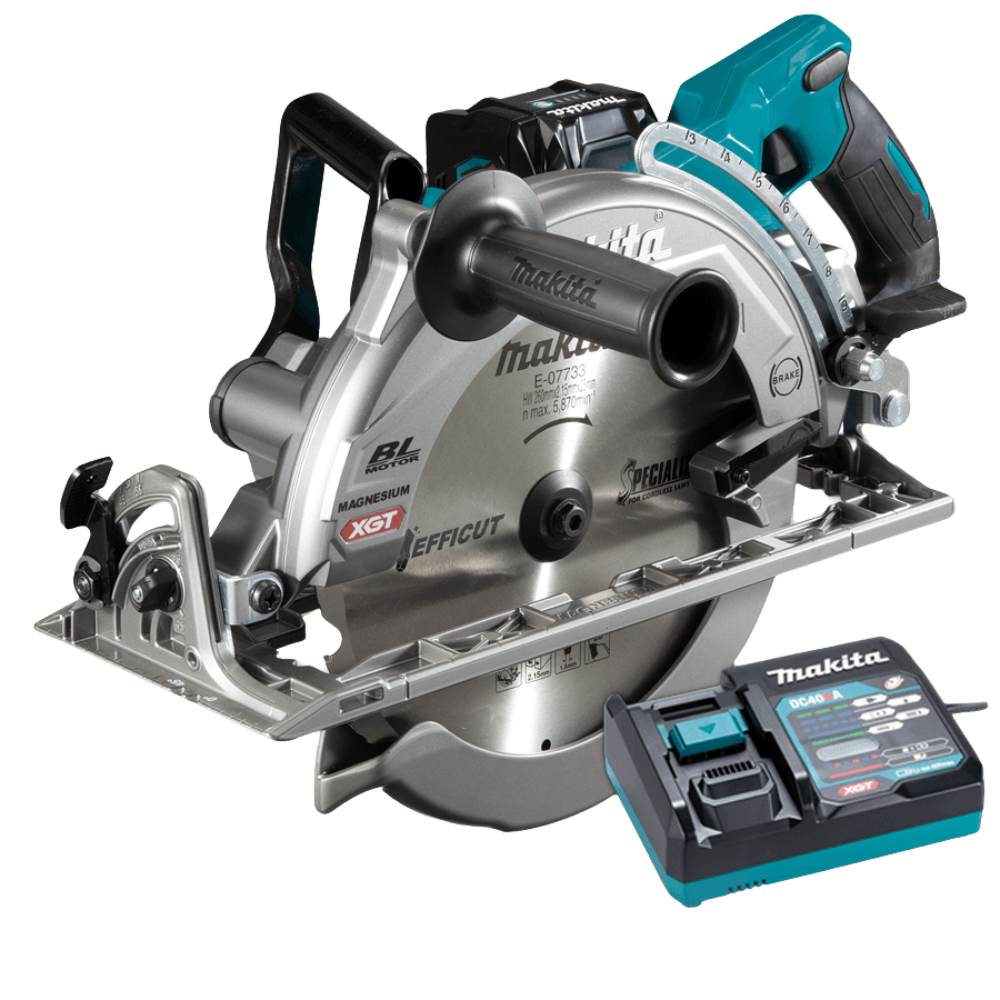 Makita 10-1/4" (260mm) Cordless Rear Handle Saw 40Vmax XGT™ Li-ion [Kit] RS002GT101
