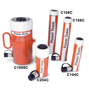 Power Team C Series Single Acting, Spring Return Hydraulic Cylinder Made in U.S.A.
