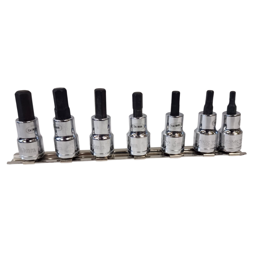 Williams 7pcs. Hex Bit Socket Set on Clip Rail 31904