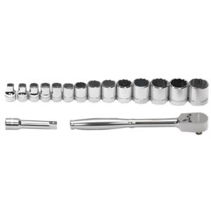 Williams 16pcs. 3/8" Dr. 12pts. Metric Socket and Drive Tool Set MSB-16F